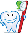 vector winking happy smiling tooth