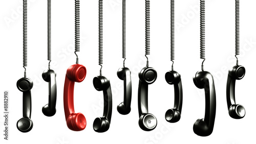 3d rendering of handsets from an old vintage phone 3d rendering of handsets from an old vintage phone