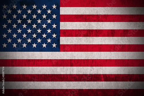 Photo: Weathered Flag Of USA, fabric textured Weathered Flag Of USA, fabric textured