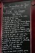 Carte, menu de restaurant