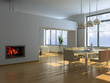 modern interior (3D rendering)