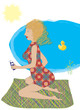 Woman on the beach