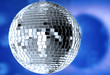 big silver disco ball