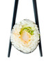 Sushi with chopsticks shot on white Sushi with chopsticks shot on white