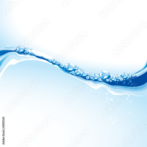 Vector: Wave With Bubbles Wave With Bubbles