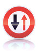 Cédez le passage à la circulation en face (reflet métal)