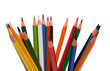 colorful crayons on white background colorful crayons on white background