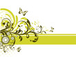 Abstract floral banner,element for design