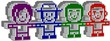 3d rainbow boys pixel art