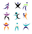 Abstract Vector People Logo Elements Abstract Vector People Logo Elements