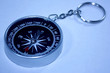Black compass isolated on a white background