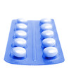 Blister packed pills isolated on white (clipping path).