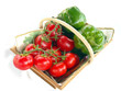 Photo: panier fruits légumes tomates poivrons 1 panier fruits légumes tomates poivrons 1