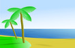 Plage de palmiers