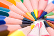 macro colorful crayons on white background macro colorful crayons on white background