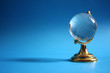 Retro globe, with copy-space isolated on color background