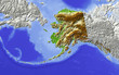 Alaska. Shaded relief map. Alaska. Shaded relief map.