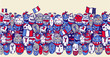 supporters français cartoon