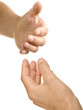 Helping hand reaching out to offer support