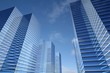 skyscrapers 3d in sky business concept