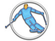 Sport-Piktogramm aqua: Skifahren