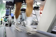 Running man in fitness club Running man in fitness club