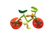 Sliced vegetables in form of a bicycle
