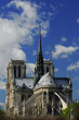 Notre-Dame Cathedral by a sunny day, Paris.
