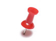 Photo: Red thumb tack isolated on white background Red thumb tack isolated on white background