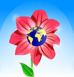 Terre en forme de fleur
