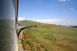Le transsibérien dans la steppe mongole Le transsibérien dans la steppe mongole