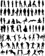 Illustration: Plenty of different vector people silhouettes Plenty of different vector people silhouettes