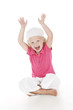 cute little girl dressed in pink celebrating her birthday cute little girl dressed in pink celebrating her birthday