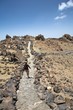 walking on volcanic path