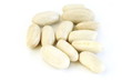 White beans (cannellini beans) over white background