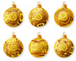 goldene Christbaumkugeln
