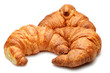 Three fresh croissant isolated over white background Three fresh croissant isolated over white background