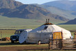 Foto: Yourte et sa parabole en mongolie Yourte et sa parabole en mongolie