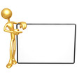 Holding Blank Sign
