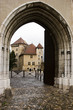 Arc entrance to the Annecy Castle at town of Annecy in  France