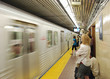 subway train arriving in station subway train arriving in station