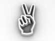 Peace or Friend Victory Hand Sign