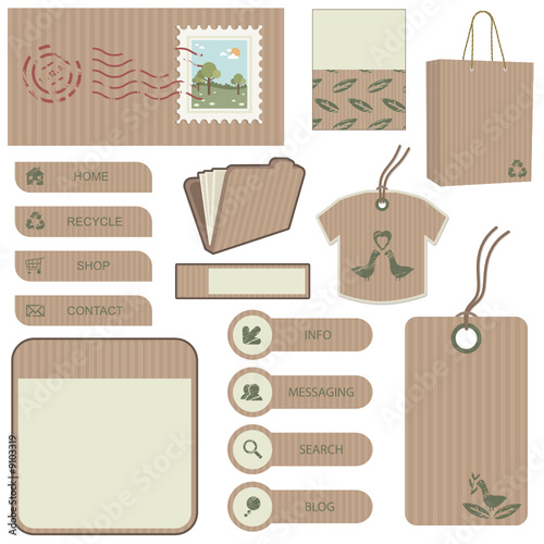 Paper Luggage Tags on Photo  Brown Paper Tags  Tabs  Buttons  Bag And Stamp    Asbestosmatt