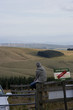 Man overlooking property