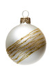 Silver Christmas tree decoration, isolated