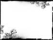 Schwarzer Rahmen mit floralen Elementen