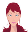 Illustration portrait femme rousse