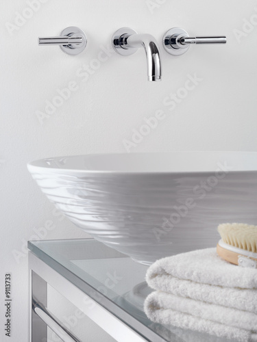 faucet  inside beautiful bathroom