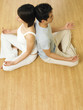 couple practising yoga together