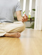 A man in his yoga position
